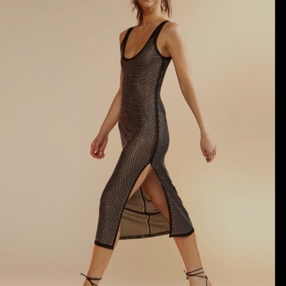 Cynthia Rowly Crystal Mesh Dress